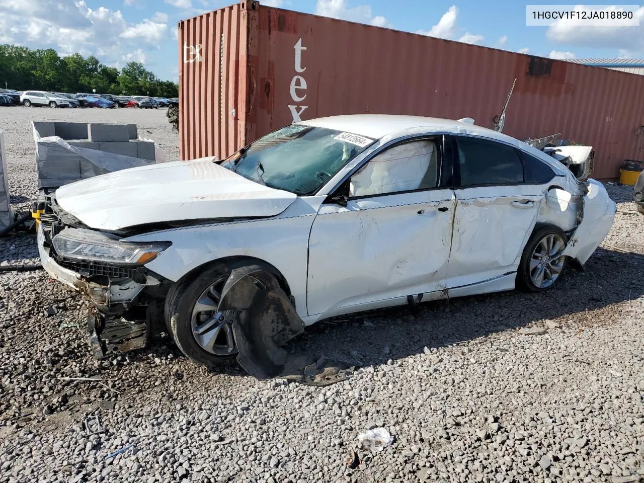 1HGCV1F12JA018890 2018 Honda Accord Lx