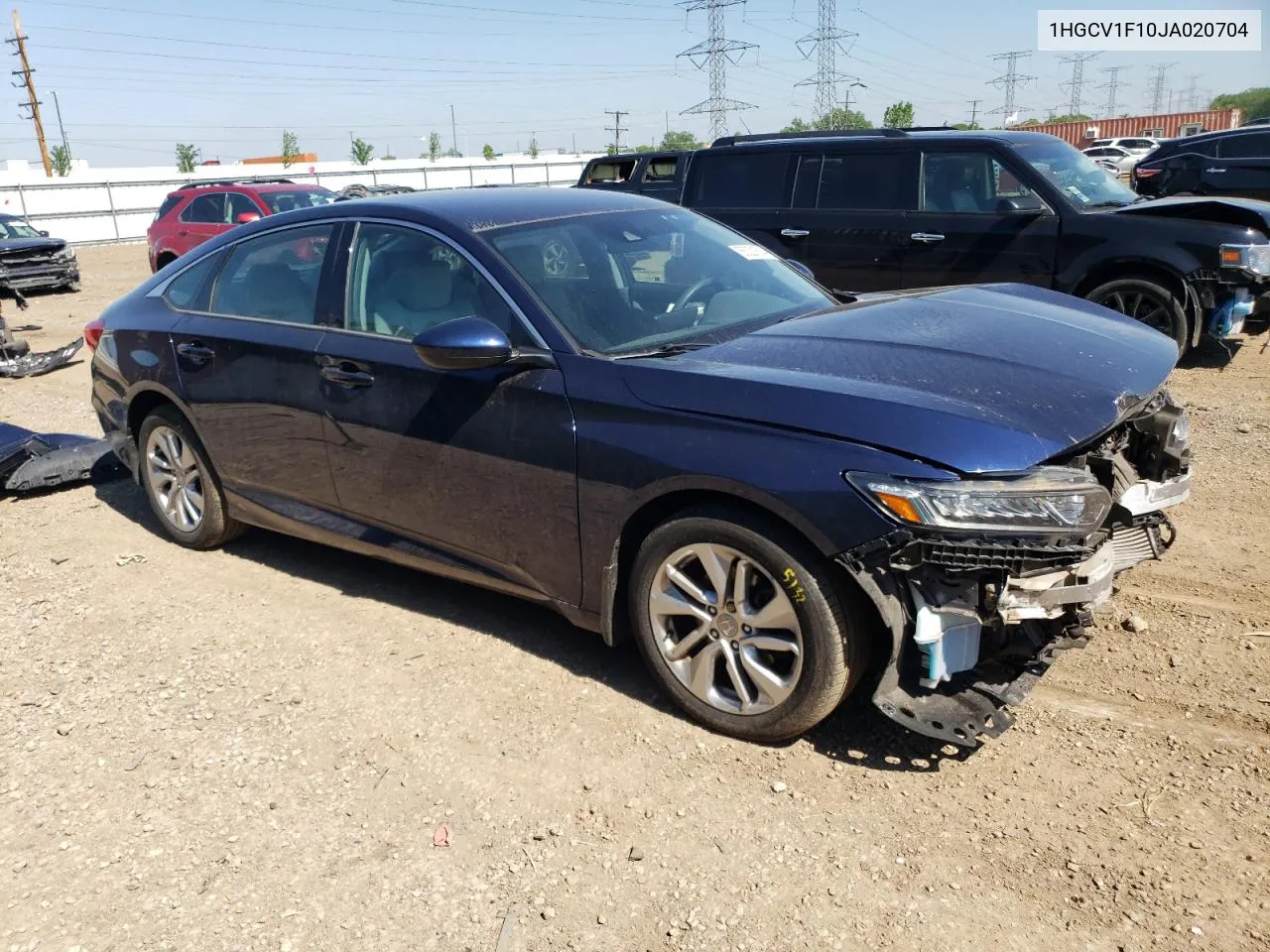 2018 Honda Accord Lx VIN: 1HGCV1F10JA020704 Lot: 55221504