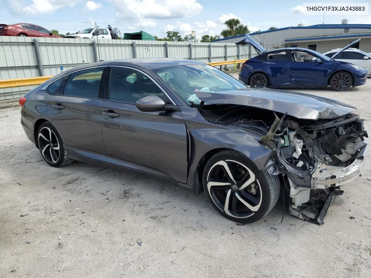 2018 Honda Accord Sport VIN: 1HGCV1F3XJA243883 Lot: 71258594