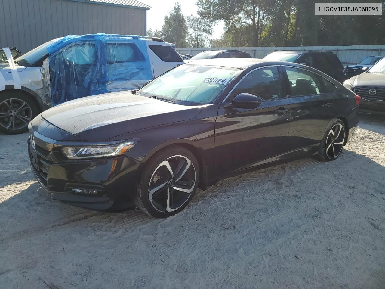 2018 Honda Accord Sport VIN: 1HGCV1F38JA068095 Lot: 73217894