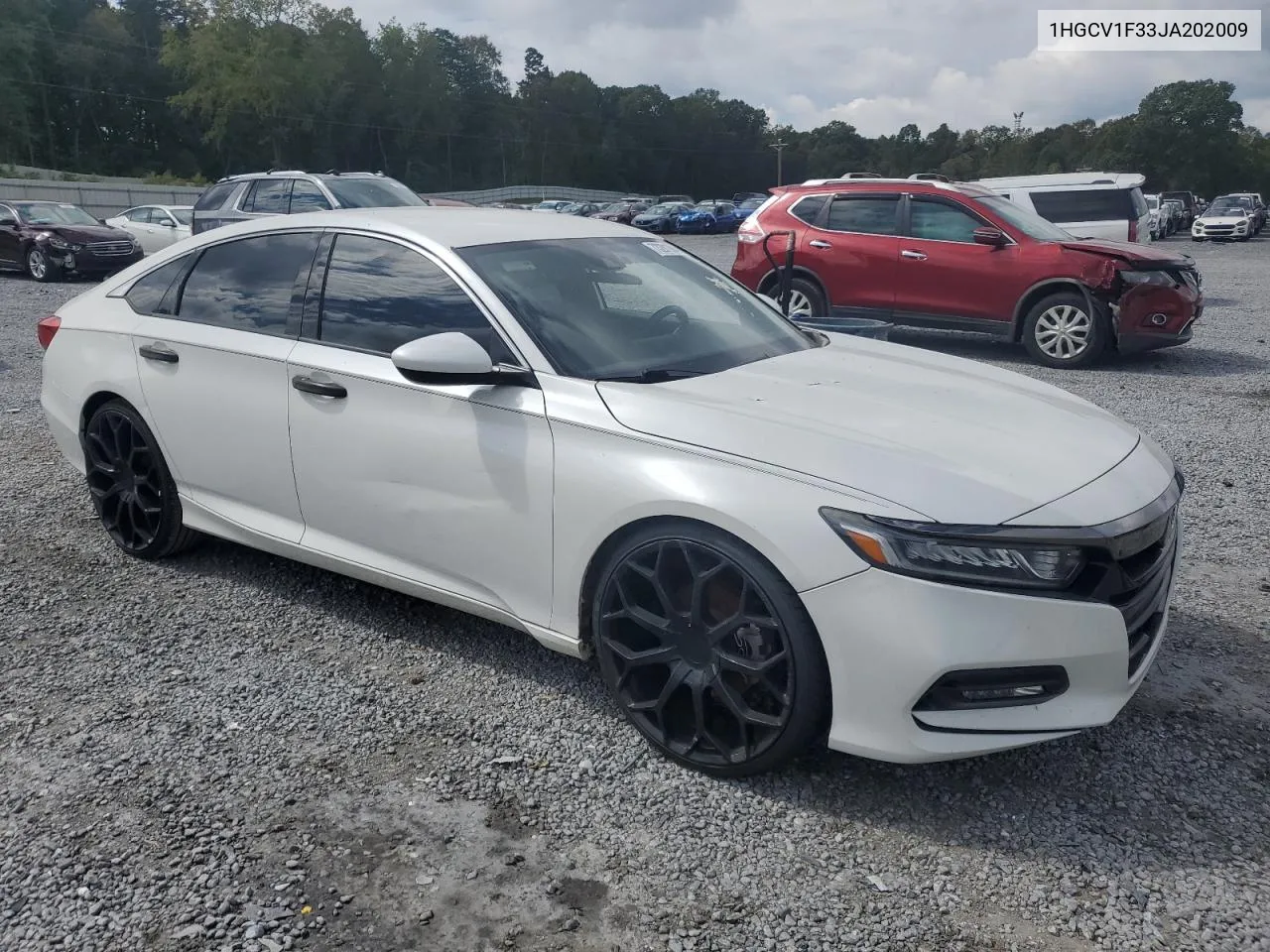 2018 Honda Accord Sport VIN: 1HGCV1F33JA202009 Lot: 73281984