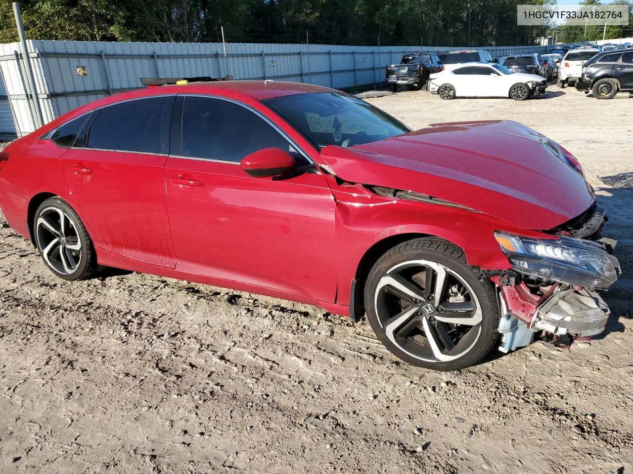 2018 Honda Accord Sport VIN: 1HGCV1F33JA182764 Lot: 73814784