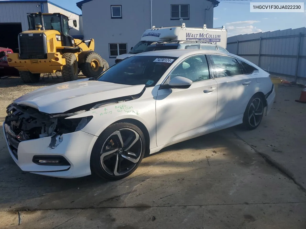 1HGCV1F30JA022230 2018 Honda Accord Sport