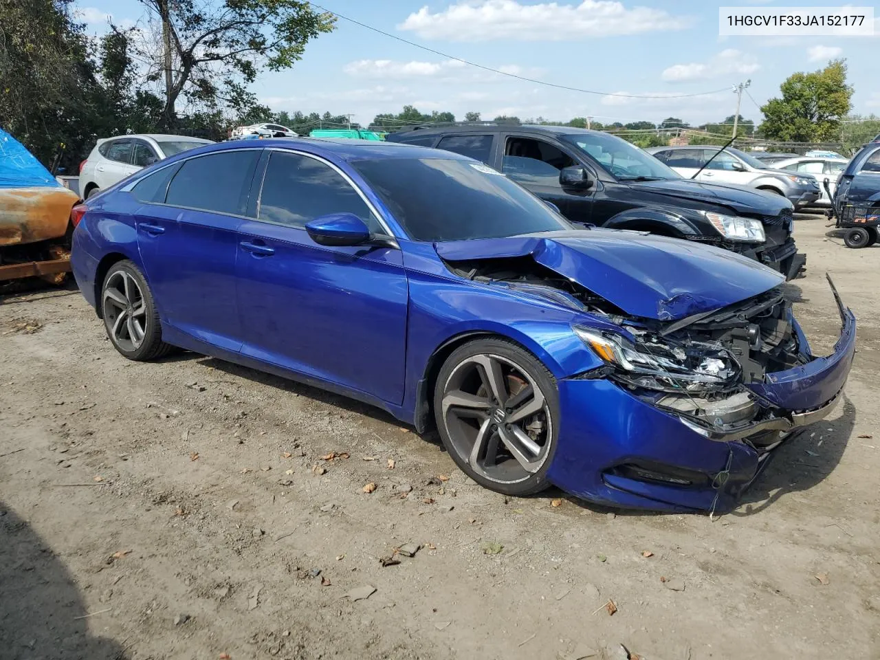 2018 Honda Accord Sport VIN: 1HGCV1F33JA152177 Lot: 74276334