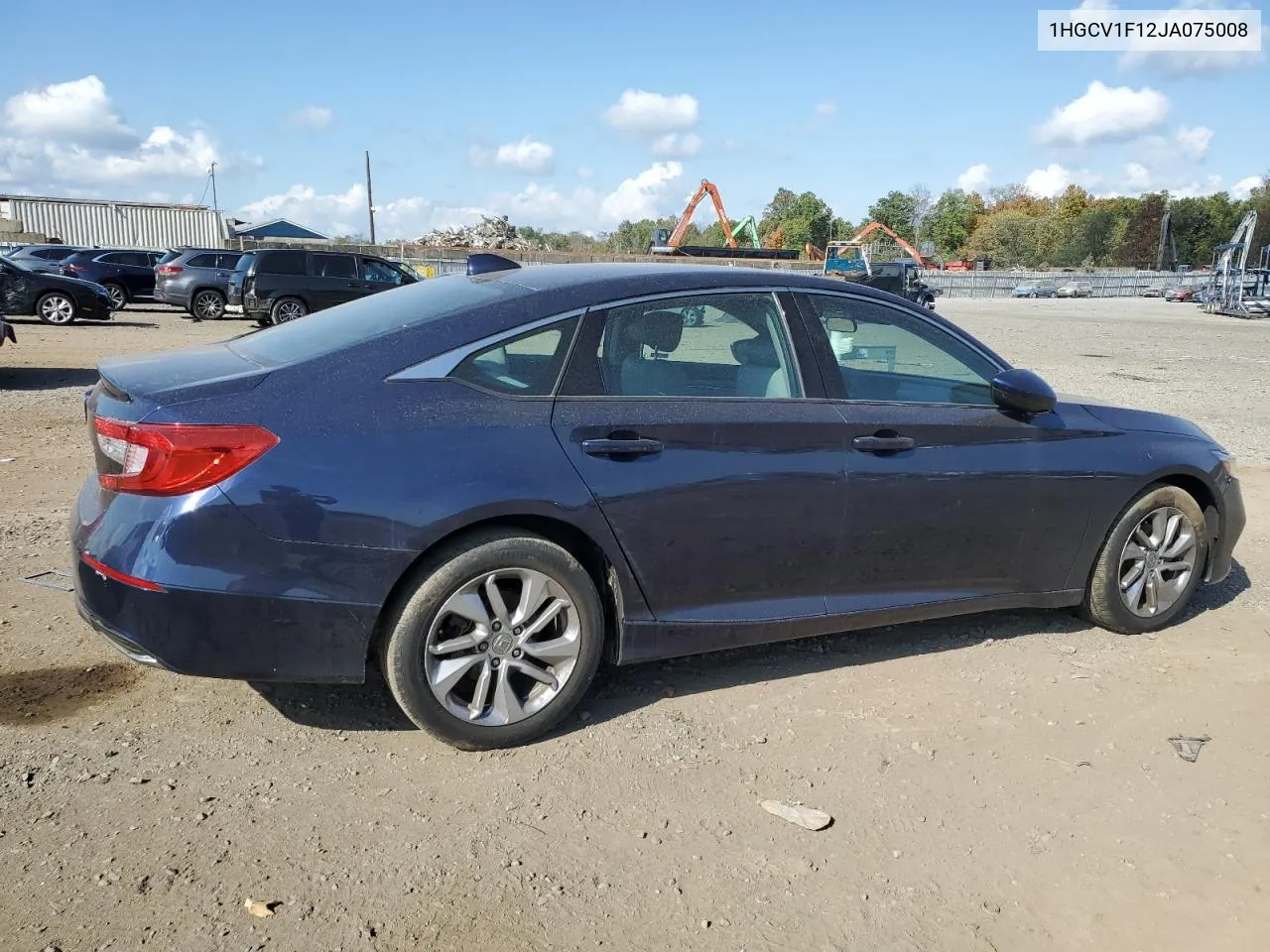 2018 Honda Accord Lx VIN: 1HGCV1F12JA075008 Lot: 74287834