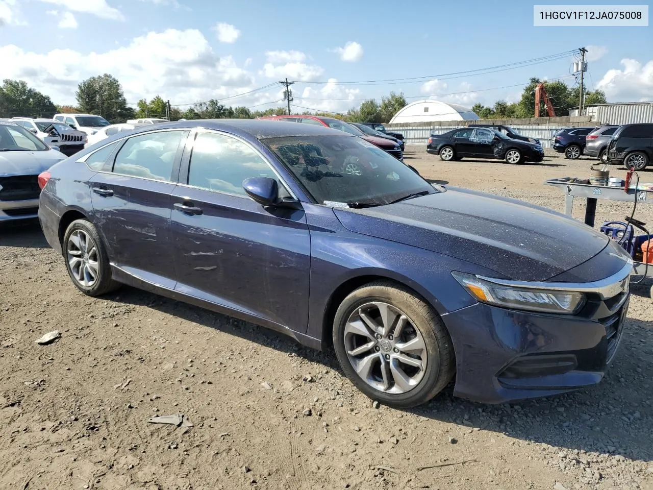 2018 Honda Accord Lx VIN: 1HGCV1F12JA075008 Lot: 74287834