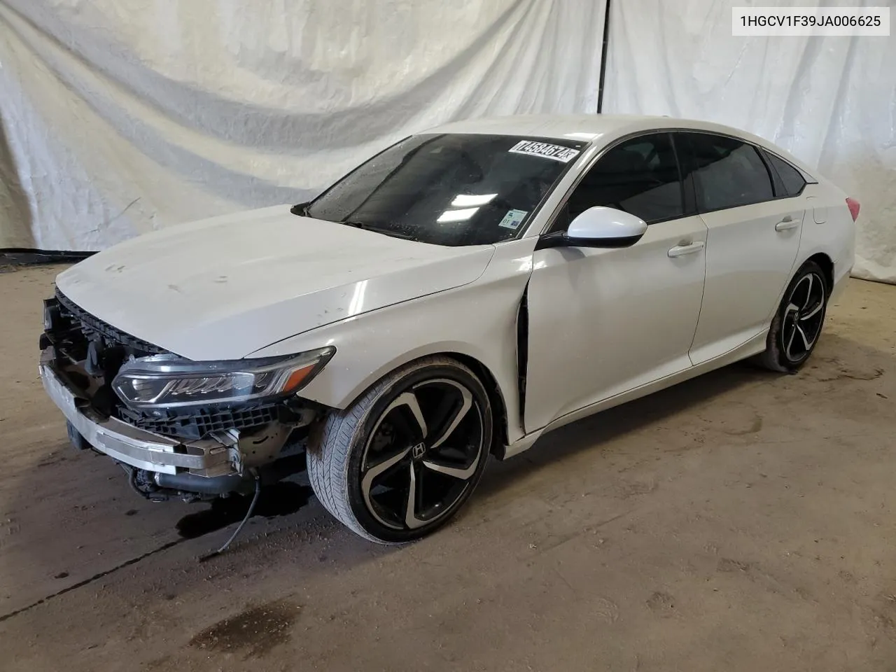 2018 Honda Accord Sport VIN: 1HGCV1F39JA006625 Lot: 74584674