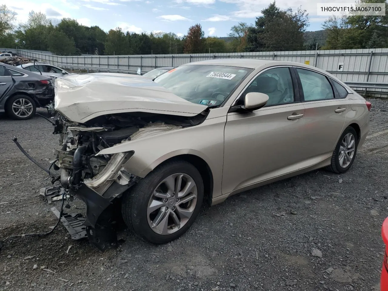 2018 Honda Accord Lx VIN: 1HGCV1F15JA067100 Lot: 75030544