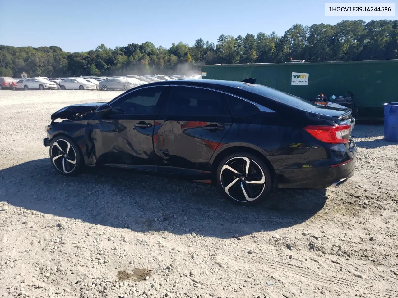 2018 Honda Accord Sport VIN: 1HGCV1F39JA244586 Lot: 75908834