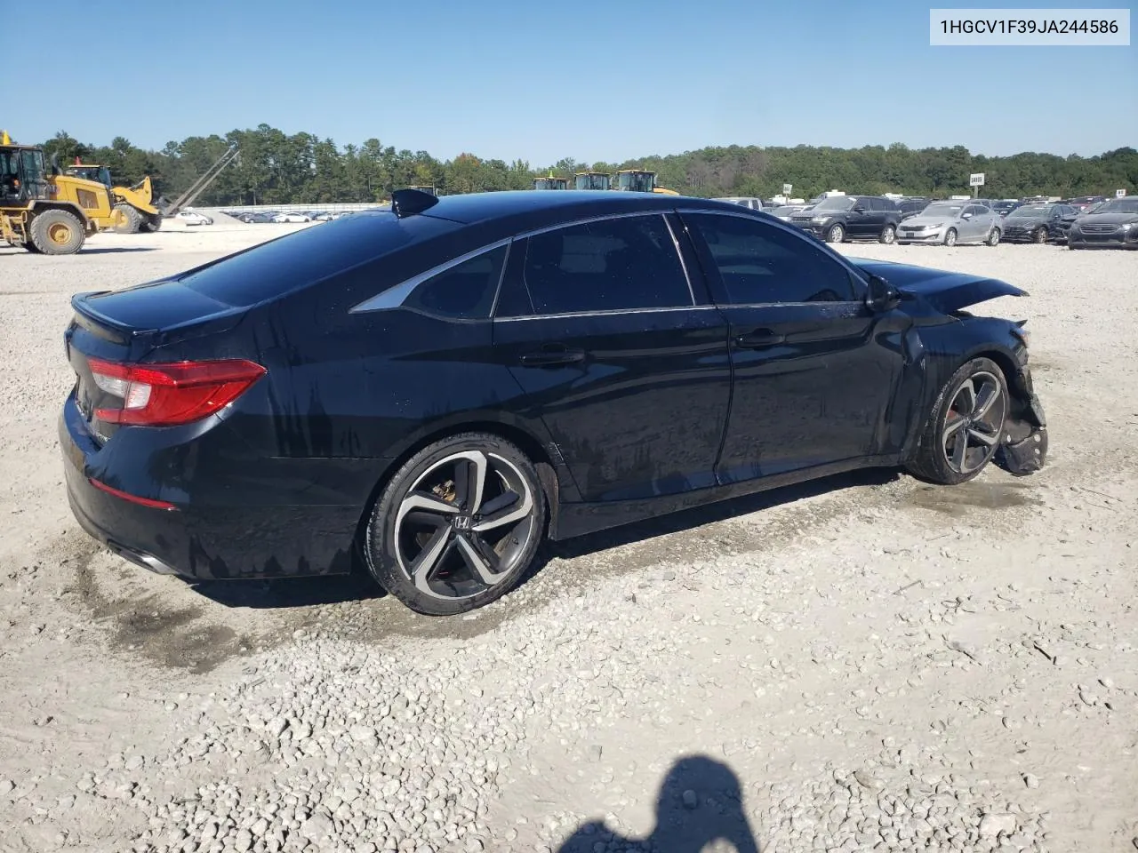 2018 Honda Accord Sport VIN: 1HGCV1F39JA244586 Lot: 75908834