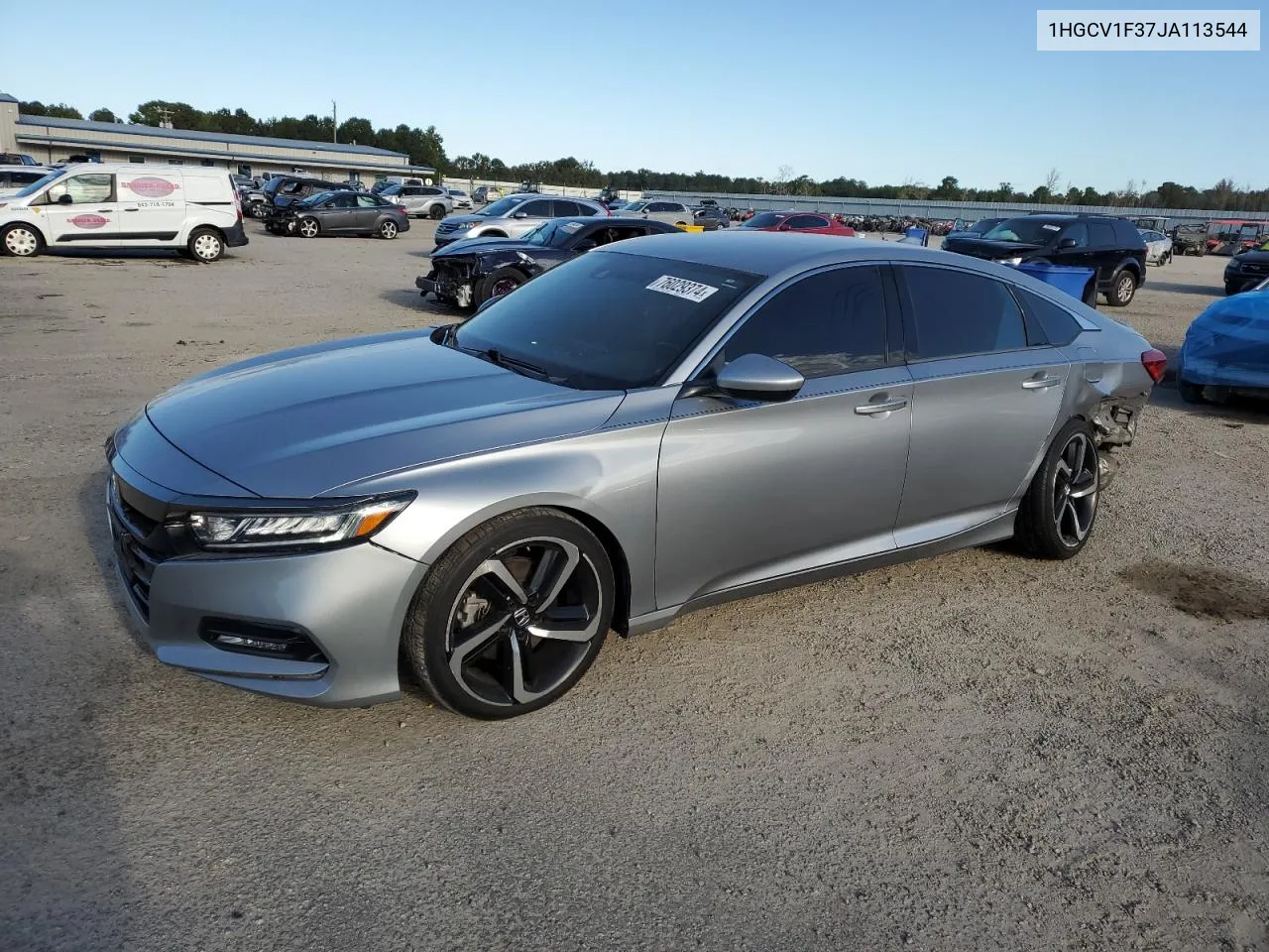 2018 Honda Accord Sport VIN: 1HGCV1F37JA113544 Lot: 76029374