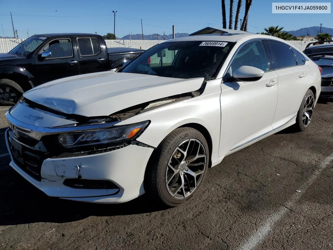 2018 Honda Accord Ex VIN: 1HGCV1F41JA059800 Lot: 76049914