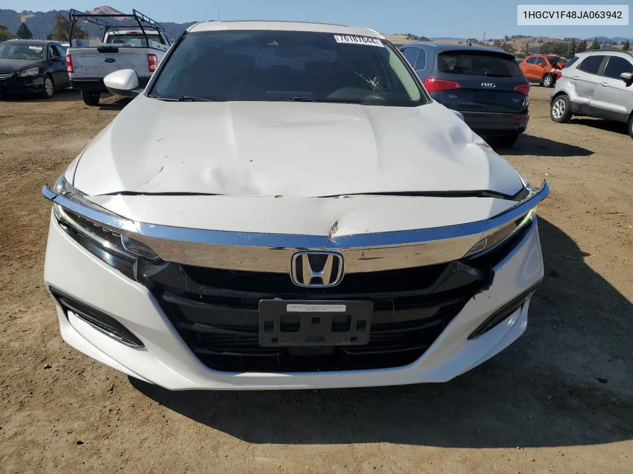 2018 Honda Accord Ex VIN: 1HGCV1F48JA063942 Lot: 76187044