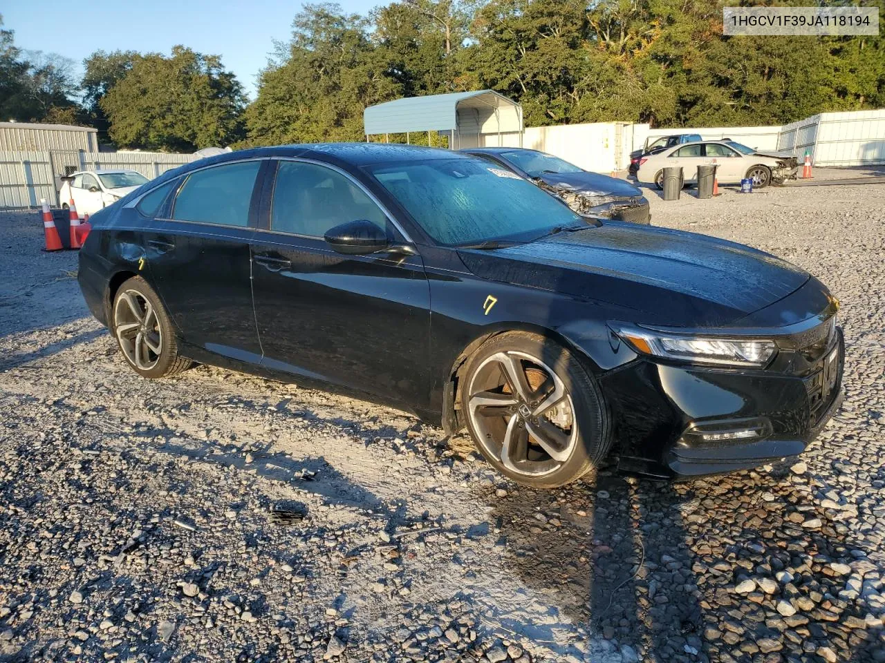 2018 Honda Accord Sport VIN: 1HGCV1F39JA118194 Lot: 76695484