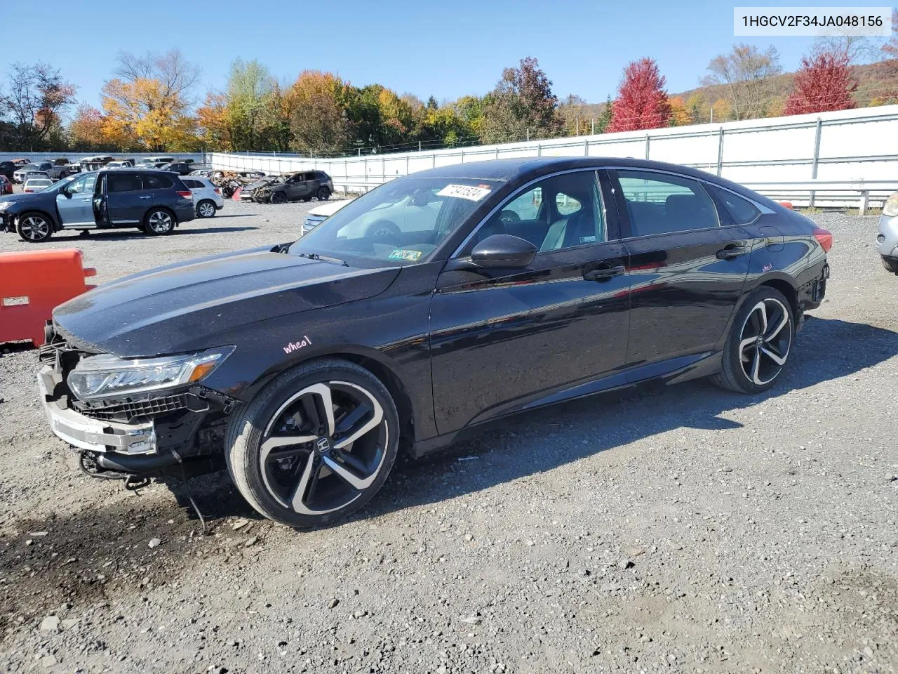 1HGCV2F34JA048156 2018 Honda Accord Sport