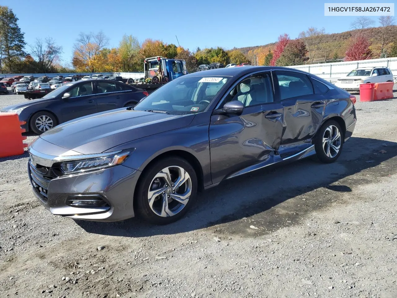 2018 Honda Accord Exl VIN: 1HGCV1F58JA267472 Lot: 78022654