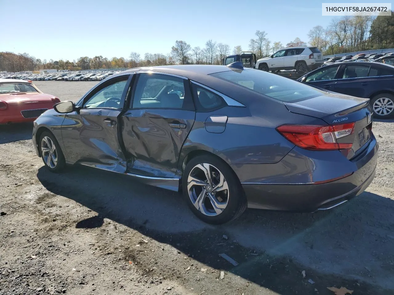 2018 Honda Accord Exl VIN: 1HGCV1F58JA267472 Lot: 78022654