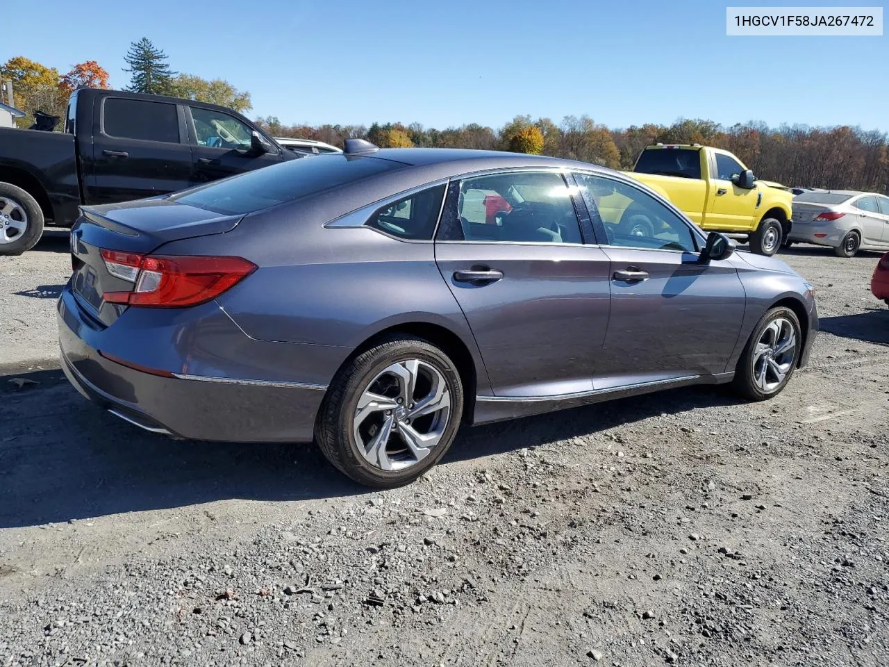 2018 Honda Accord Exl VIN: 1HGCV1F58JA267472 Lot: 78022654