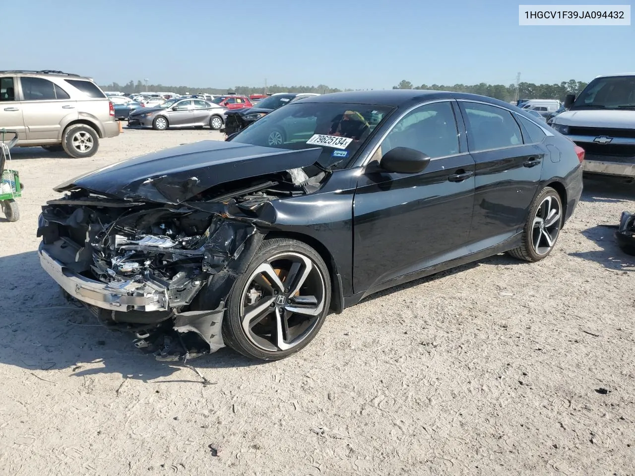 2018 Honda Accord Sport VIN: 1HGCV1F39JA094432 Lot: 79625134