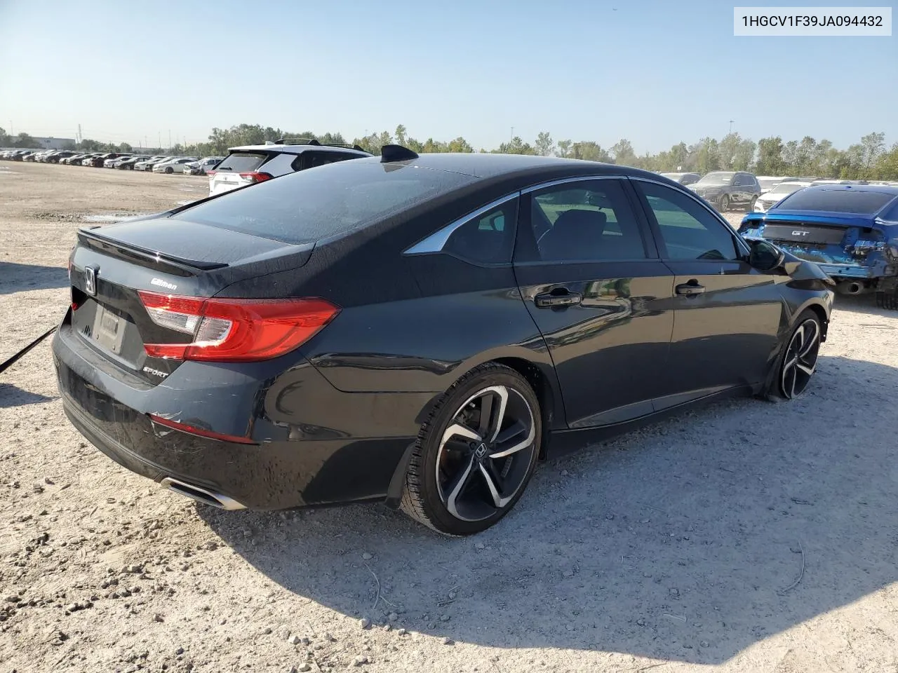 2018 Honda Accord Sport VIN: 1HGCV1F39JA094432 Lot: 79625134