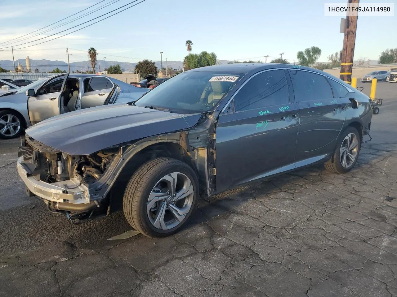 2018 Honda Accord Ex VIN: 1HGCV1F49JA114980 Lot: 79664464