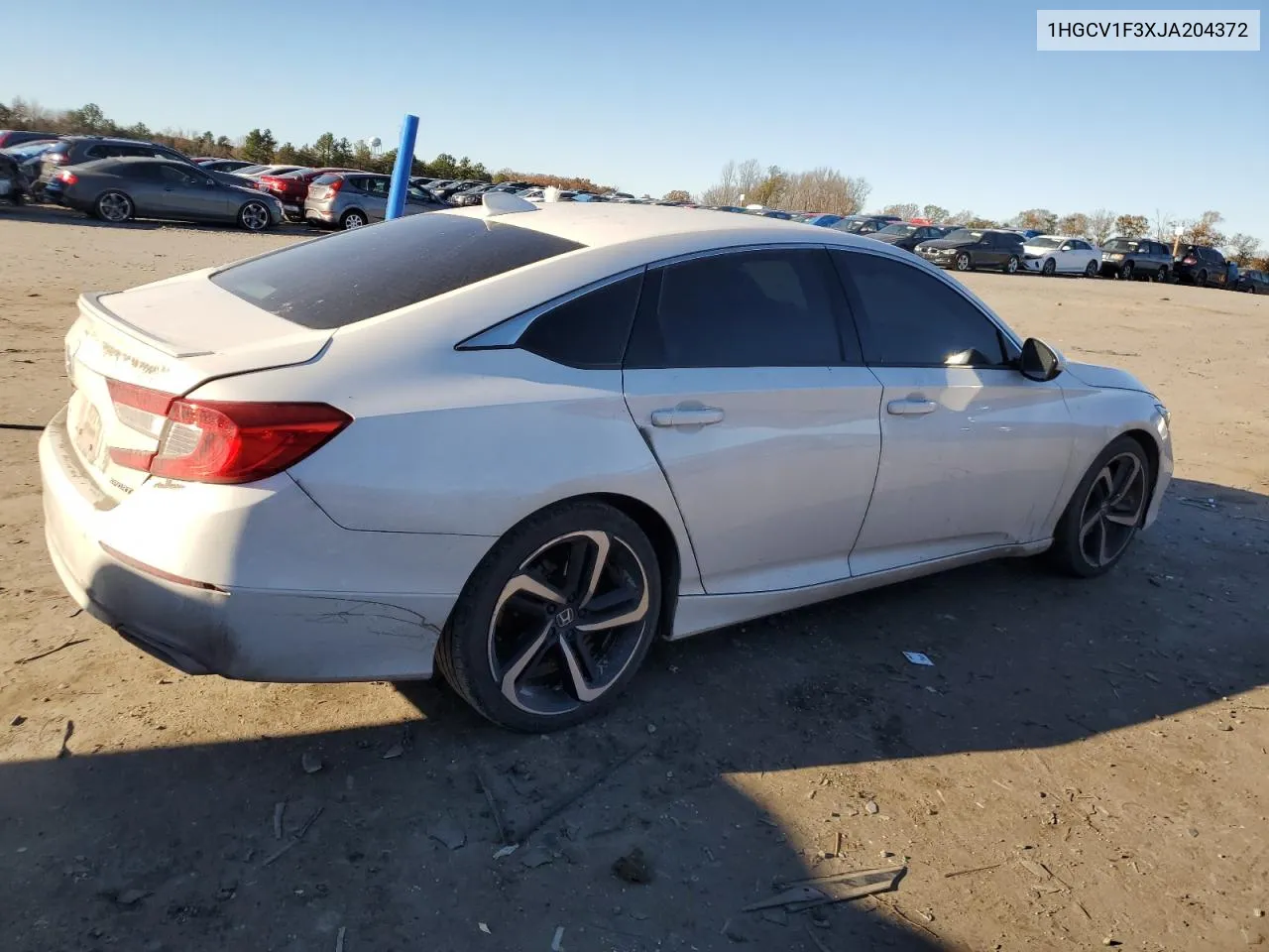 2018 Honda Accord Sport VIN: 1HGCV1F3XJA204372 Lot: 79692034