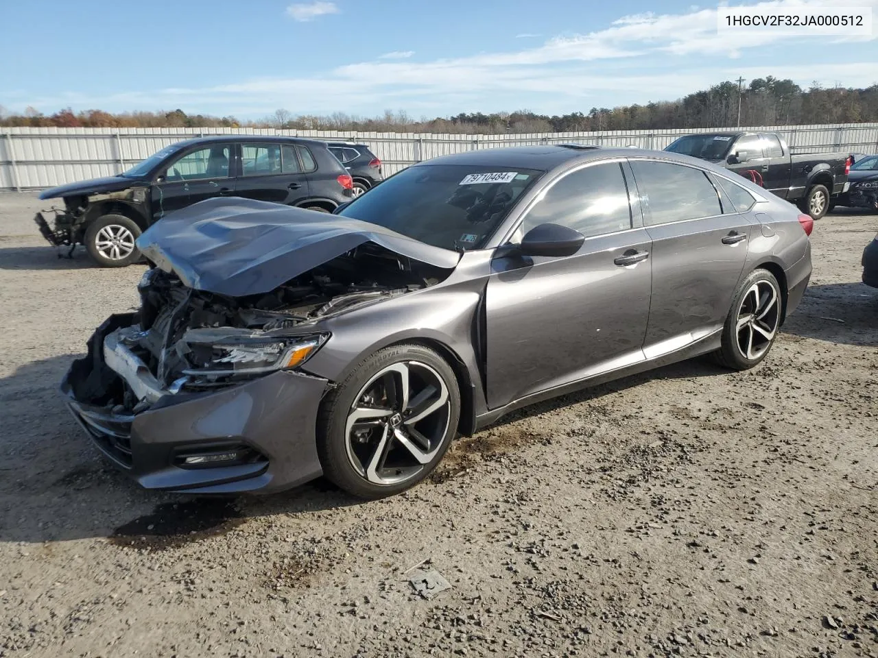 2018 Honda Accord Sport VIN: 1HGCV2F32JA000512 Lot: 79710484