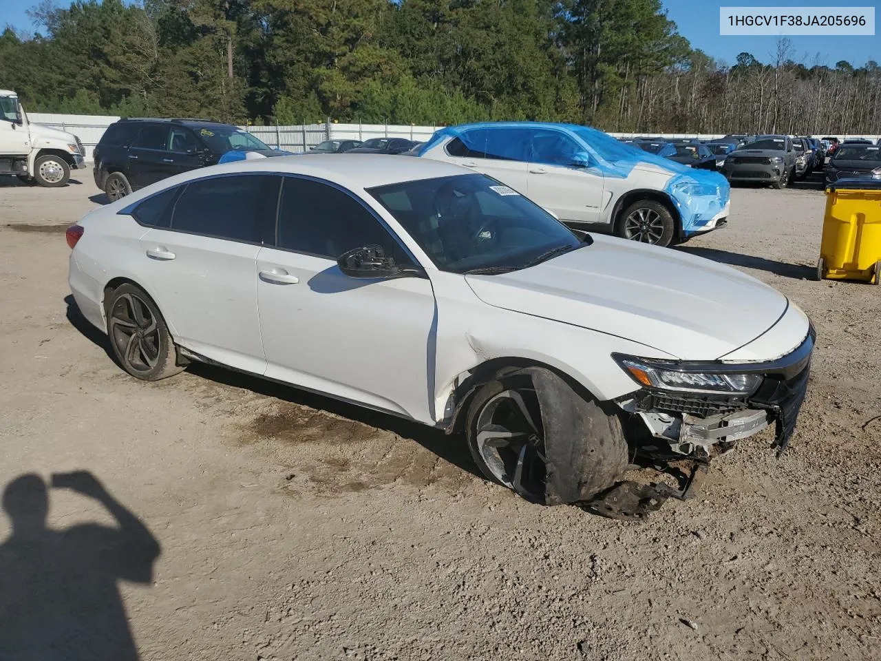 2018 Honda Accord Sport VIN: 1HGCV1F38JA205696 Lot: 80030964