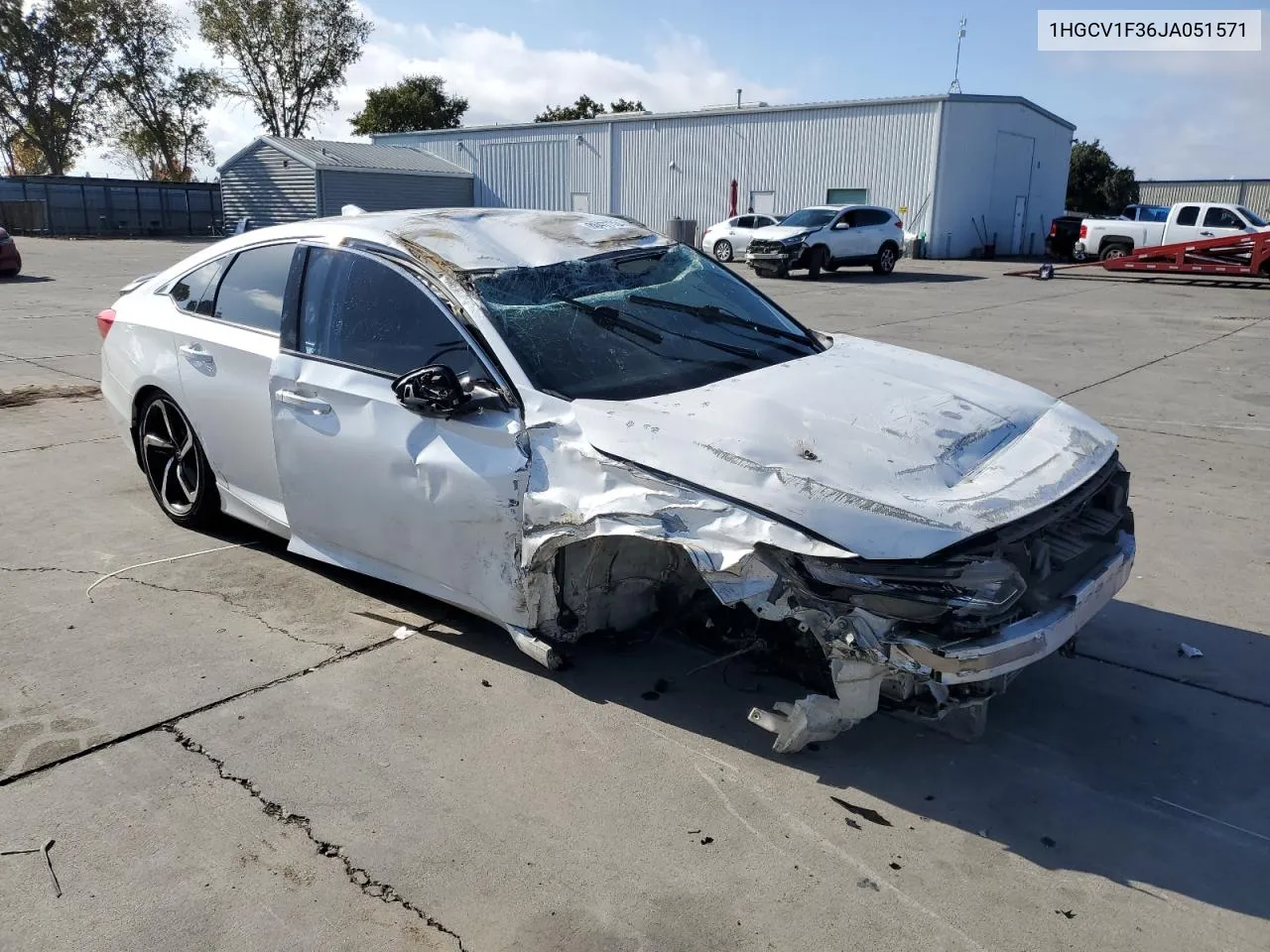 2018 Honda Accord Sport VIN: 1HGCV1F36JA051571 Lot: 80477734