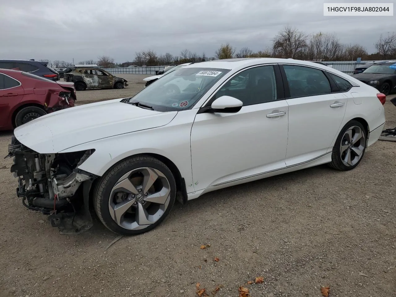 2018 Honda Accord Touring VIN: 1HGCV1F98JA802044 Lot: 80872564