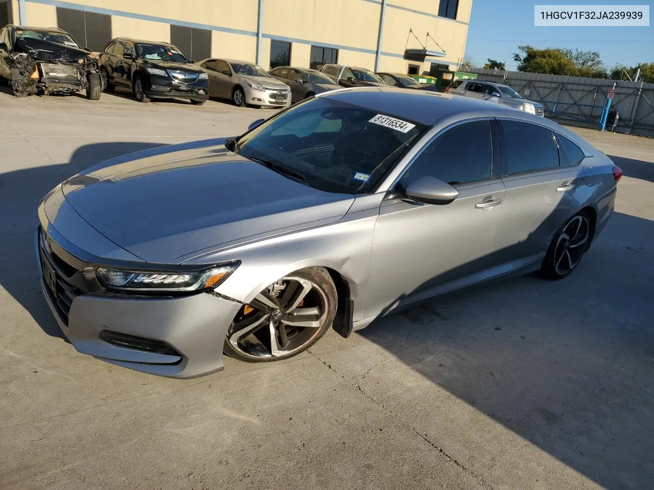 2018 Honda Accord Sport VIN: 1HGCV1F32JA239939 Lot: 81316534