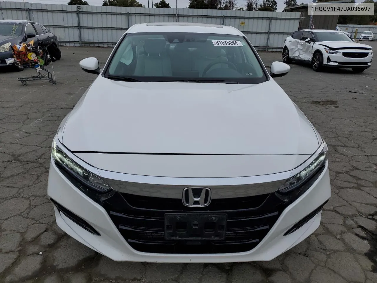 2018 Honda Accord Ex VIN: 1HGCV1F47JA036697 Lot: 81585064