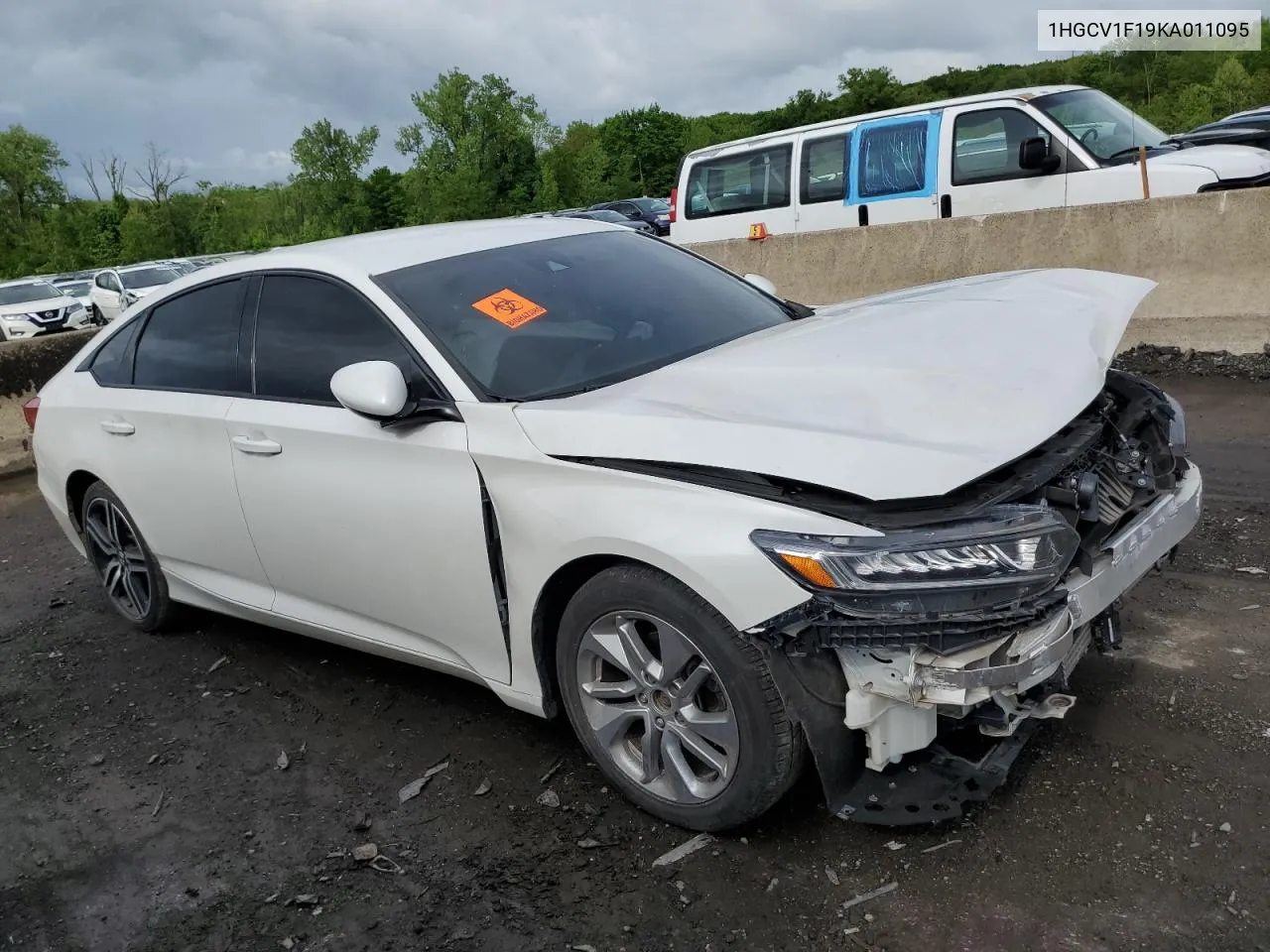 2019 Honda Accord Lx VIN: 1HGCV1F19KA011095 Lot: 54753894