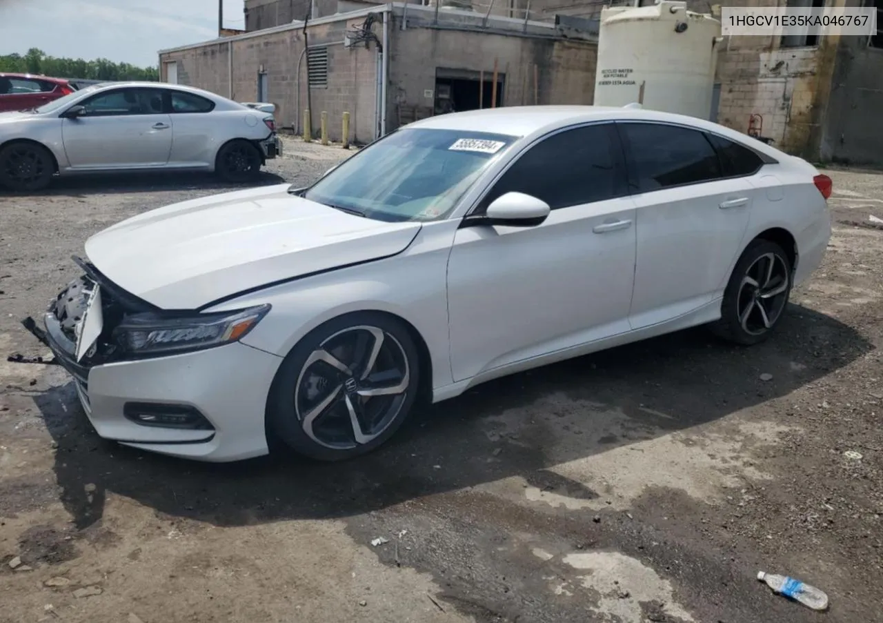 2019 Honda Accord Sport VIN: 1HGCV1E35KA046767 Lot: 55857394