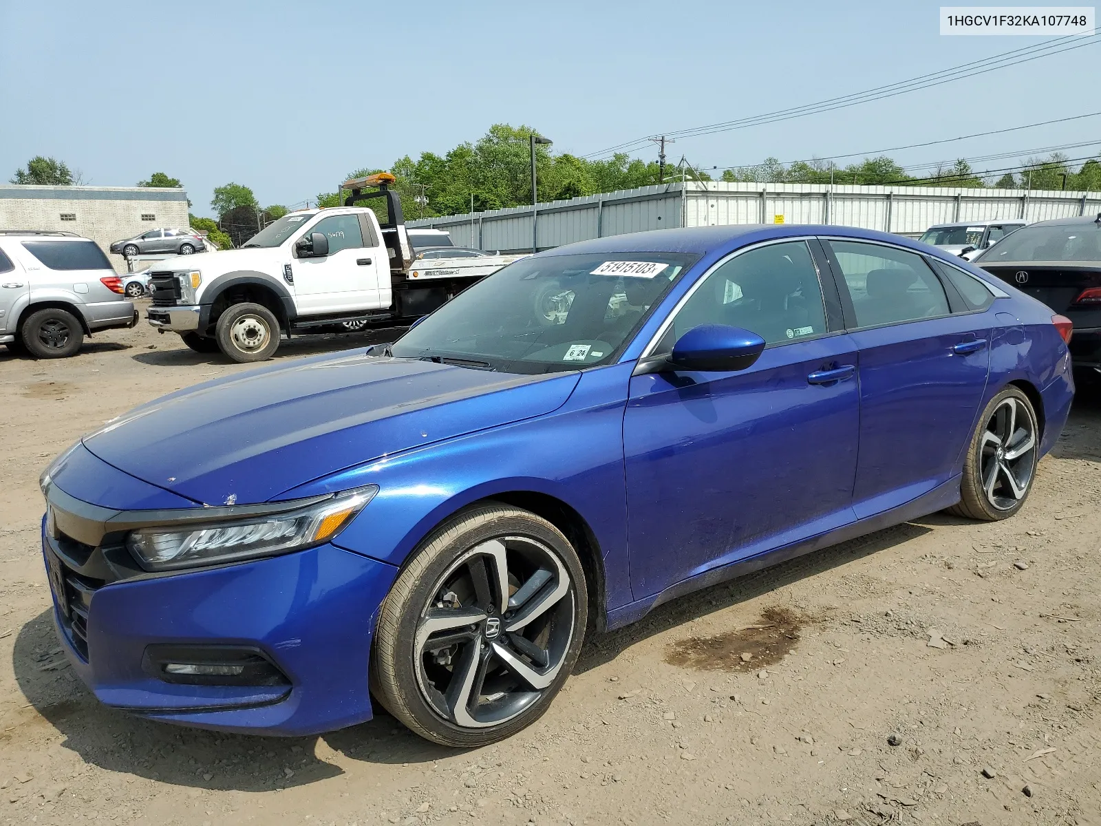 1HGCV1F32KA107748 2019 Honda Accord Sport