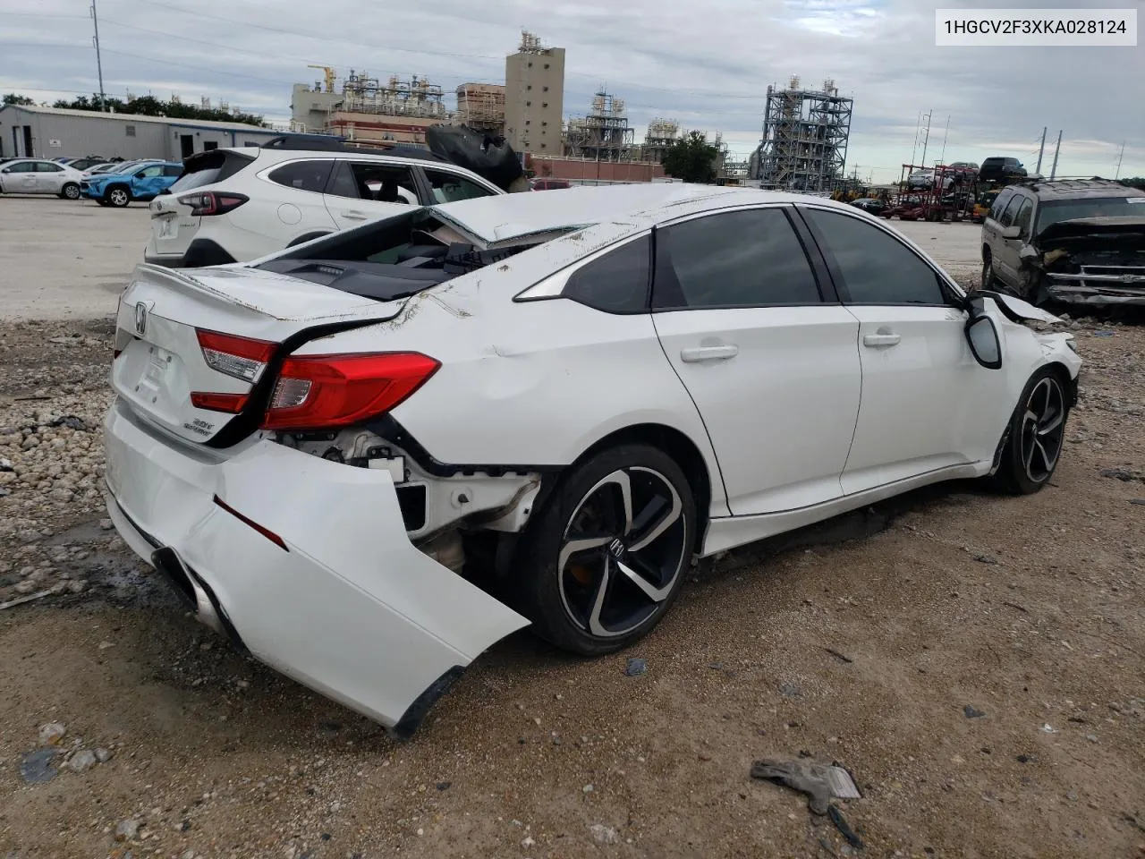 2019 Honda Accord Sport VIN: 1HGCV2F3XKA028124 Lot: 70460044