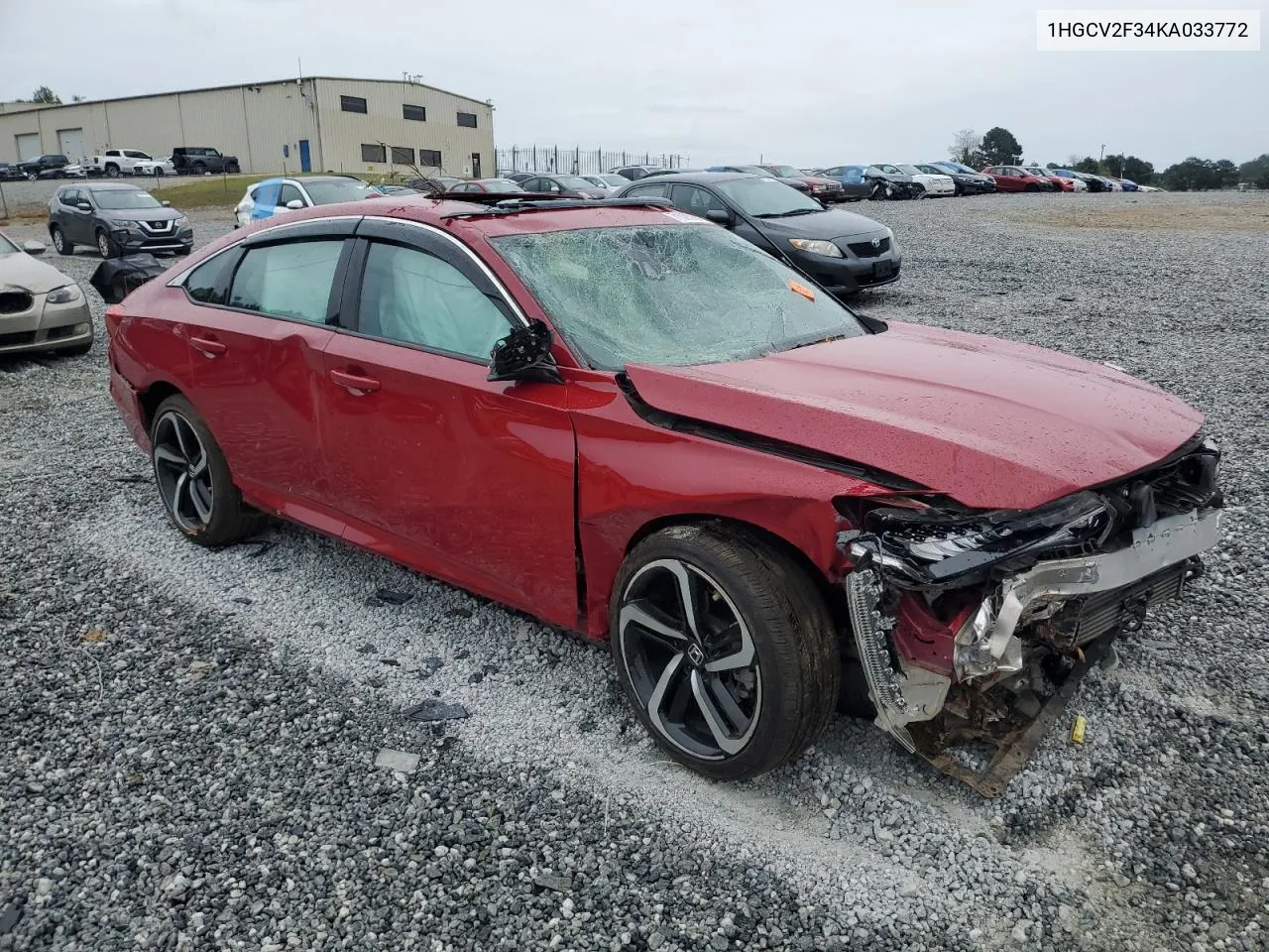 2019 Honda Accord Sport VIN: 1HGCV2F34KA033772 Lot: 71085904