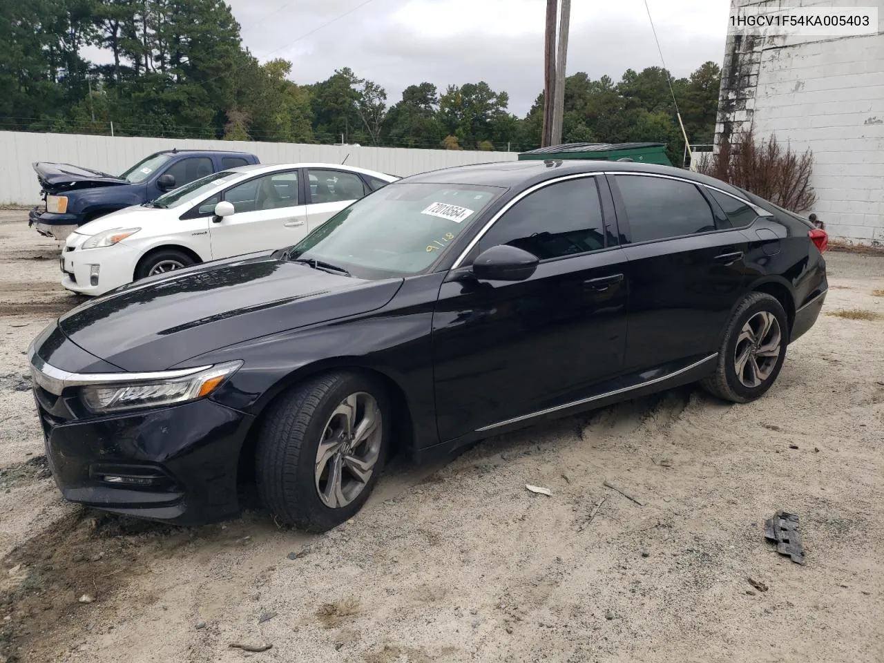 2019 Honda Accord Exl VIN: 1HGCV1F54KA005403 Lot: 72018564