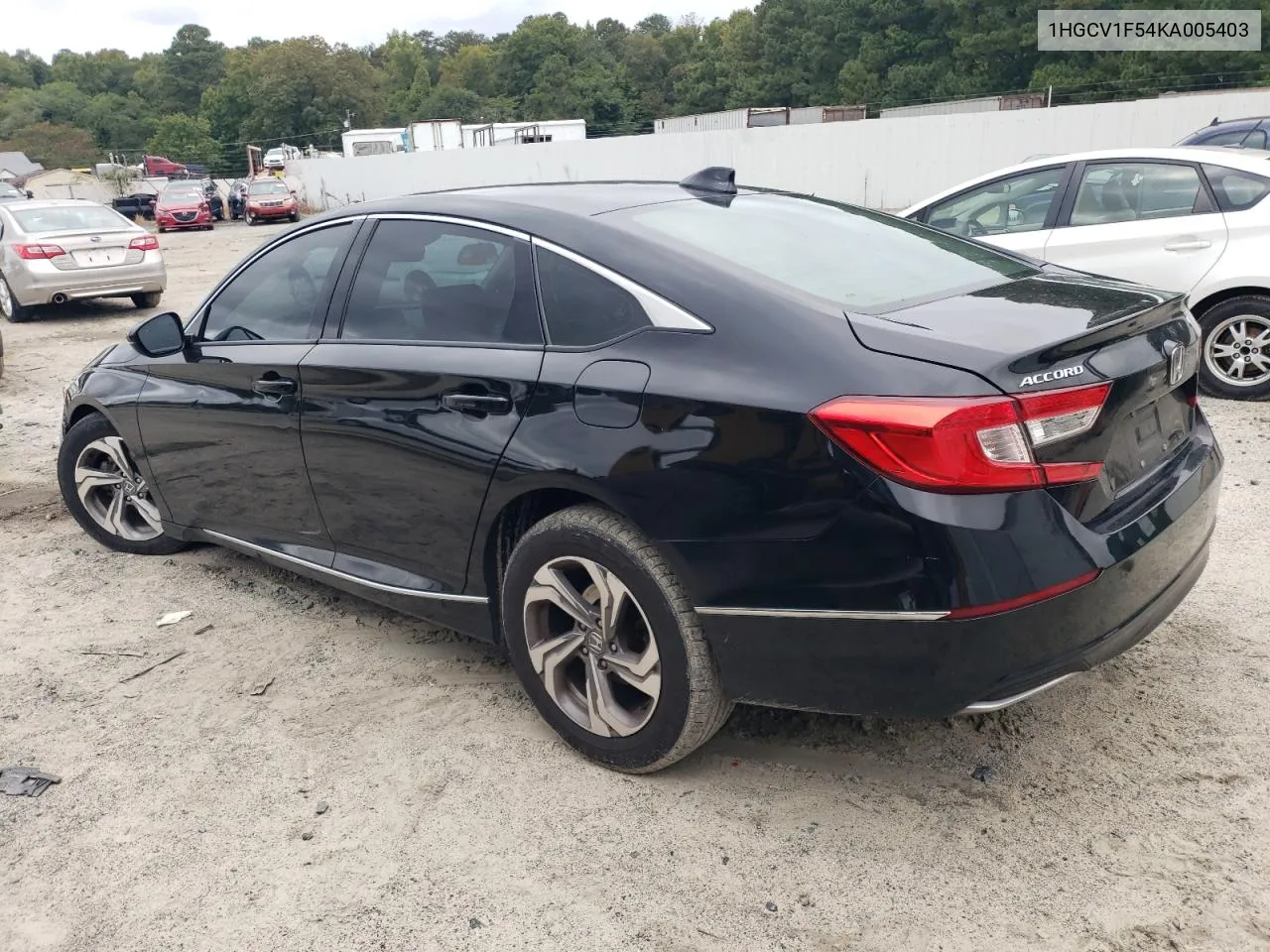 2019 Honda Accord Exl VIN: 1HGCV1F54KA005403 Lot: 72018564