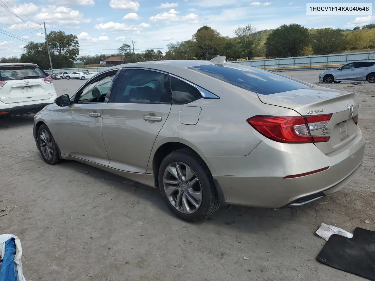 2019 Honda Accord Lx VIN: 1HGCV1F14KA040648 Lot: 72183434