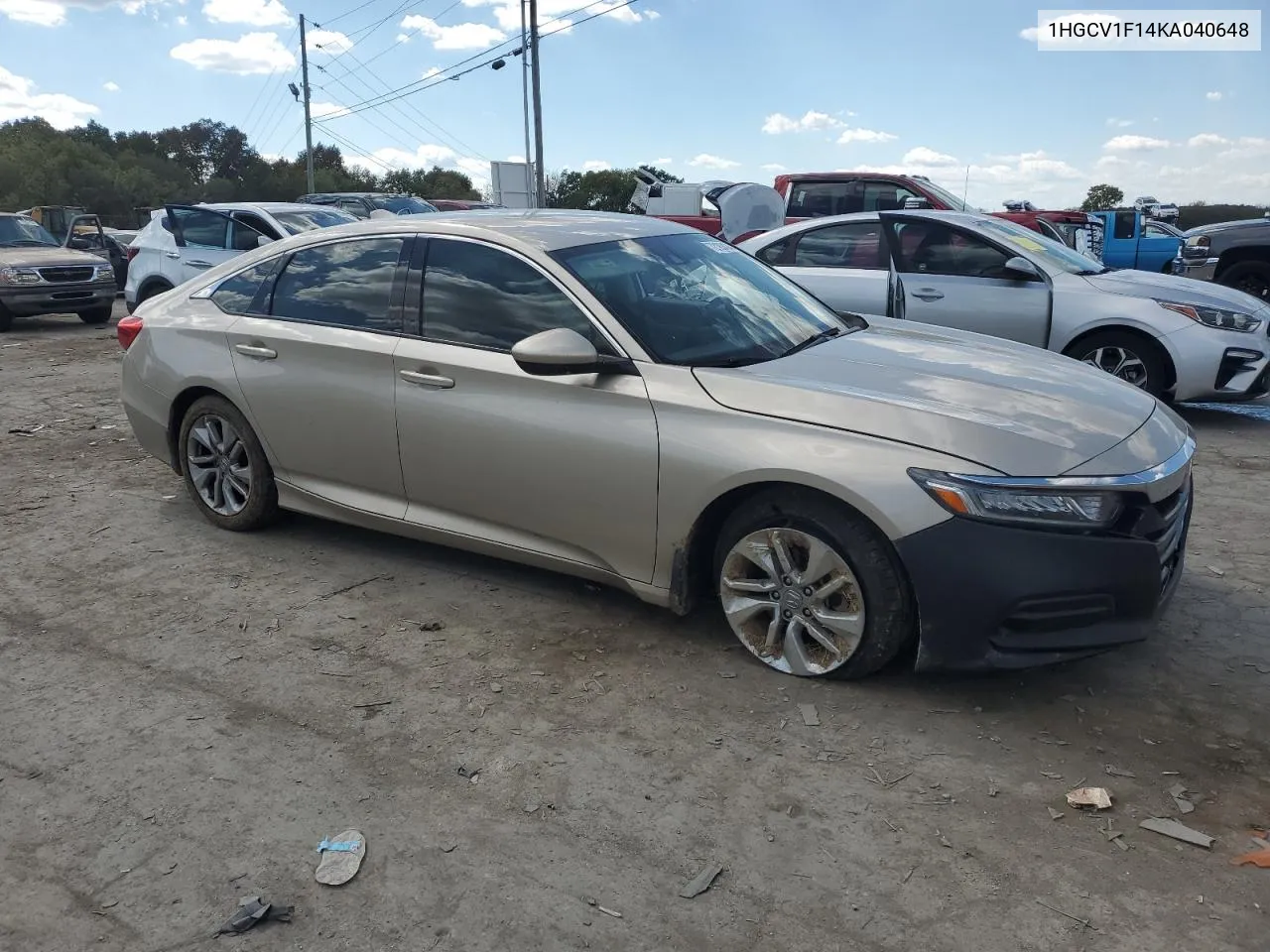 2019 Honda Accord Lx VIN: 1HGCV1F14KA040648 Lot: 72183434