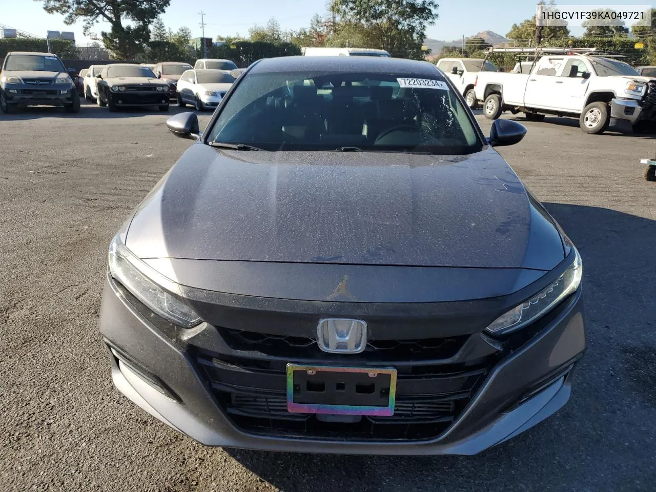 2019 Honda Accord Sport VIN: 1HGCV1F39KA049721 Lot: 72203234