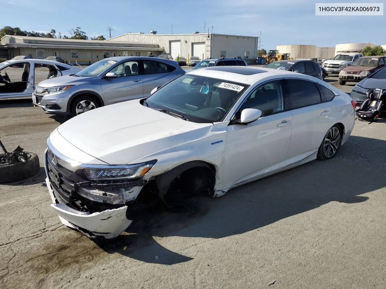 2019 Honda Accord Hybrid Ex VIN: 1HGCV3F42KA006973 Lot: 74391424