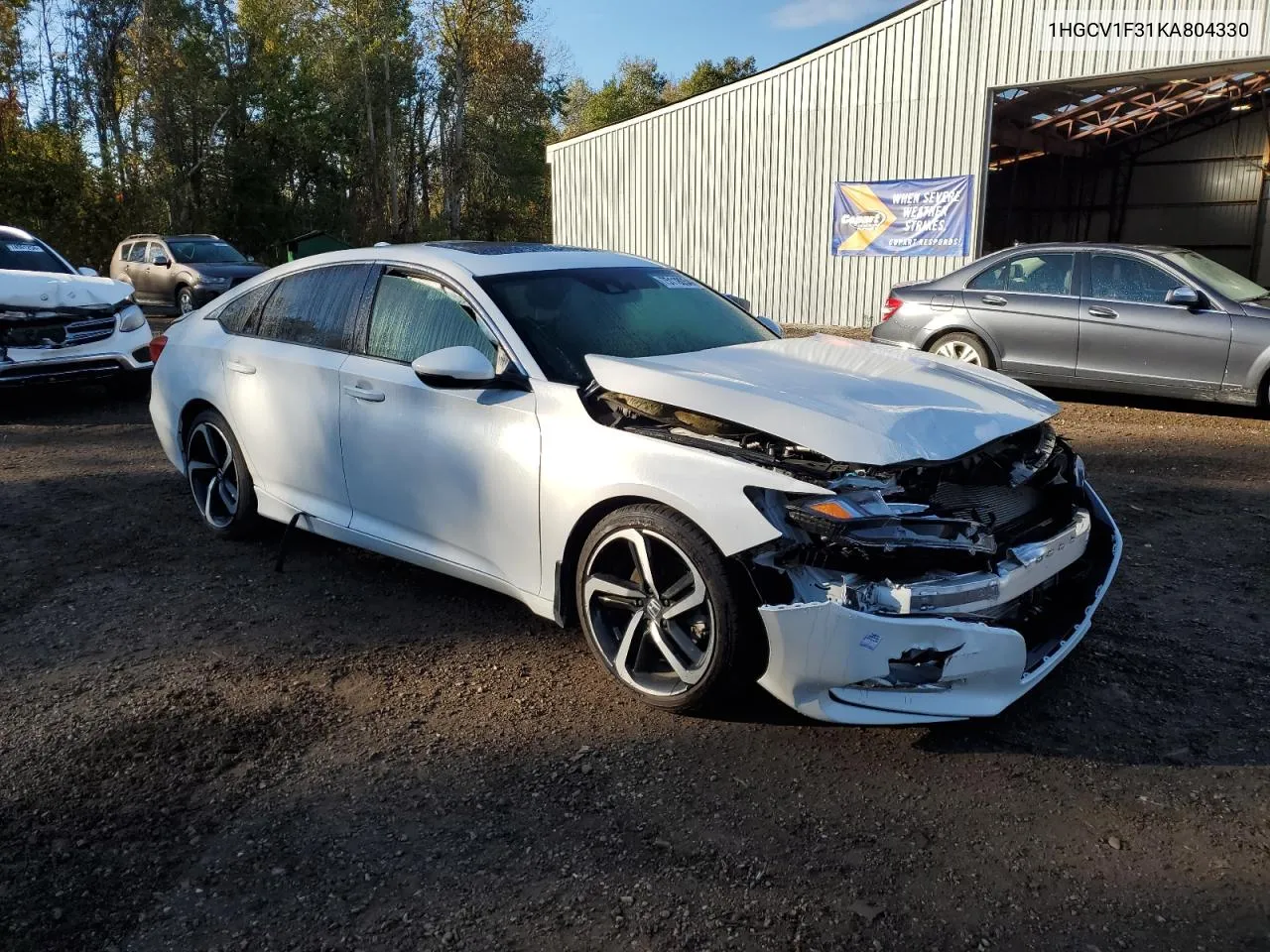 2019 Honda Accord Sport VIN: 1HGCV1F31KA804330 Lot: 75118054