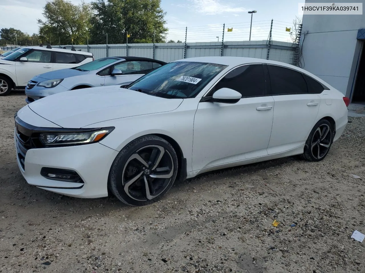 2019 Honda Accord Sport VIN: 1HGCV1F39KA039741 Lot: 76201904