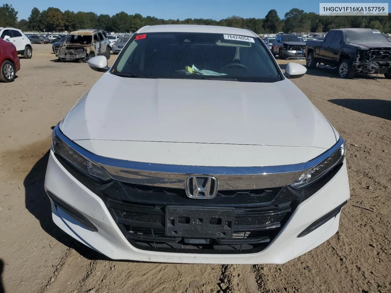 2019 Honda Accord Lx VIN: 1HGCV1F16KA157759 Lot: 76424054