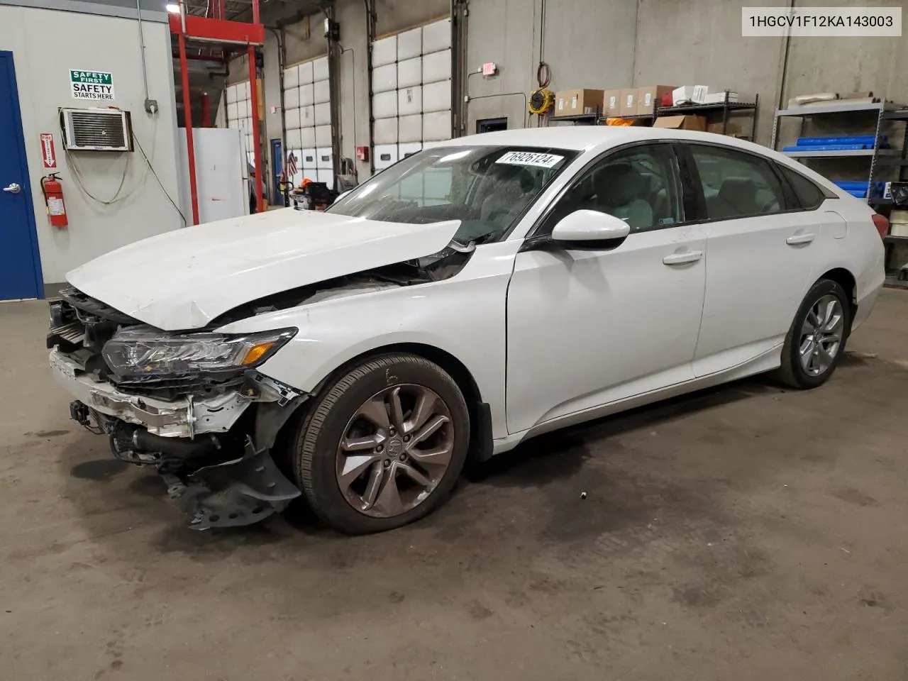 2019 Honda Accord Lx VIN: 1HGCV1F12KA143003 Lot: 76926124