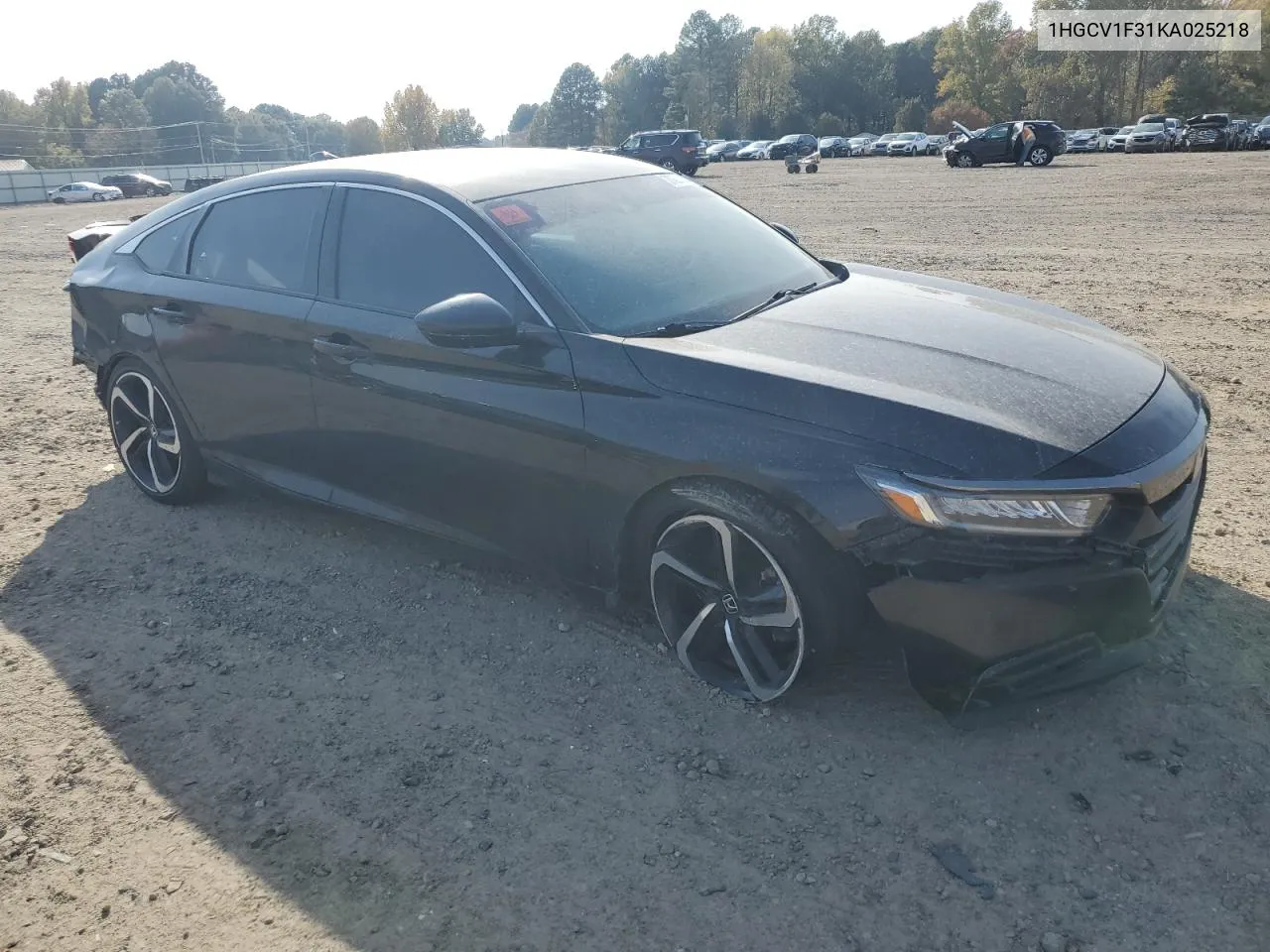 2019 Honda Accord Sport VIN: 1HGCV1F31KA025218 Lot: 77032254