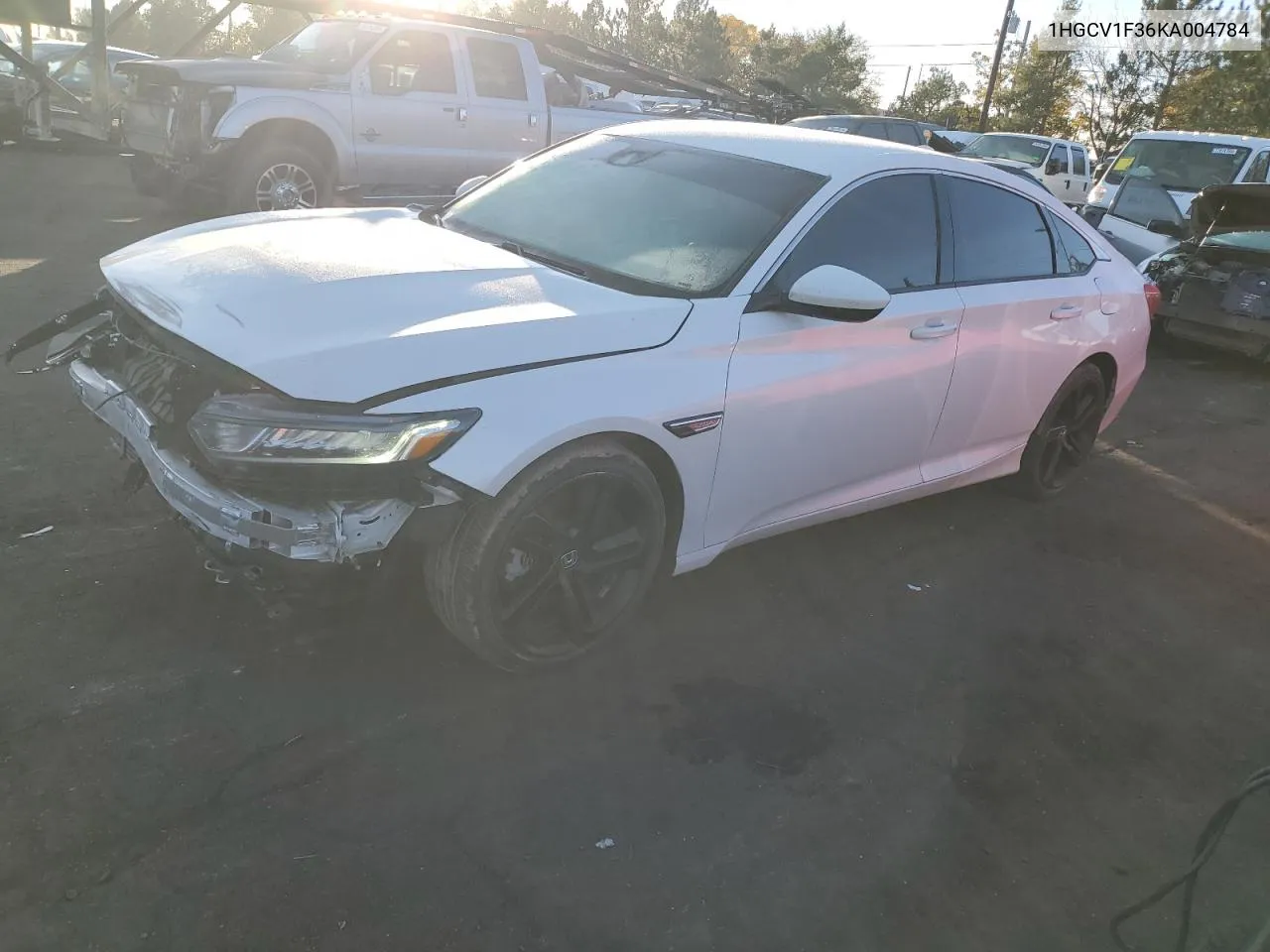 2019 Honda Accord Sport VIN: 1HGCV1F36KA004784 Lot: 77210674