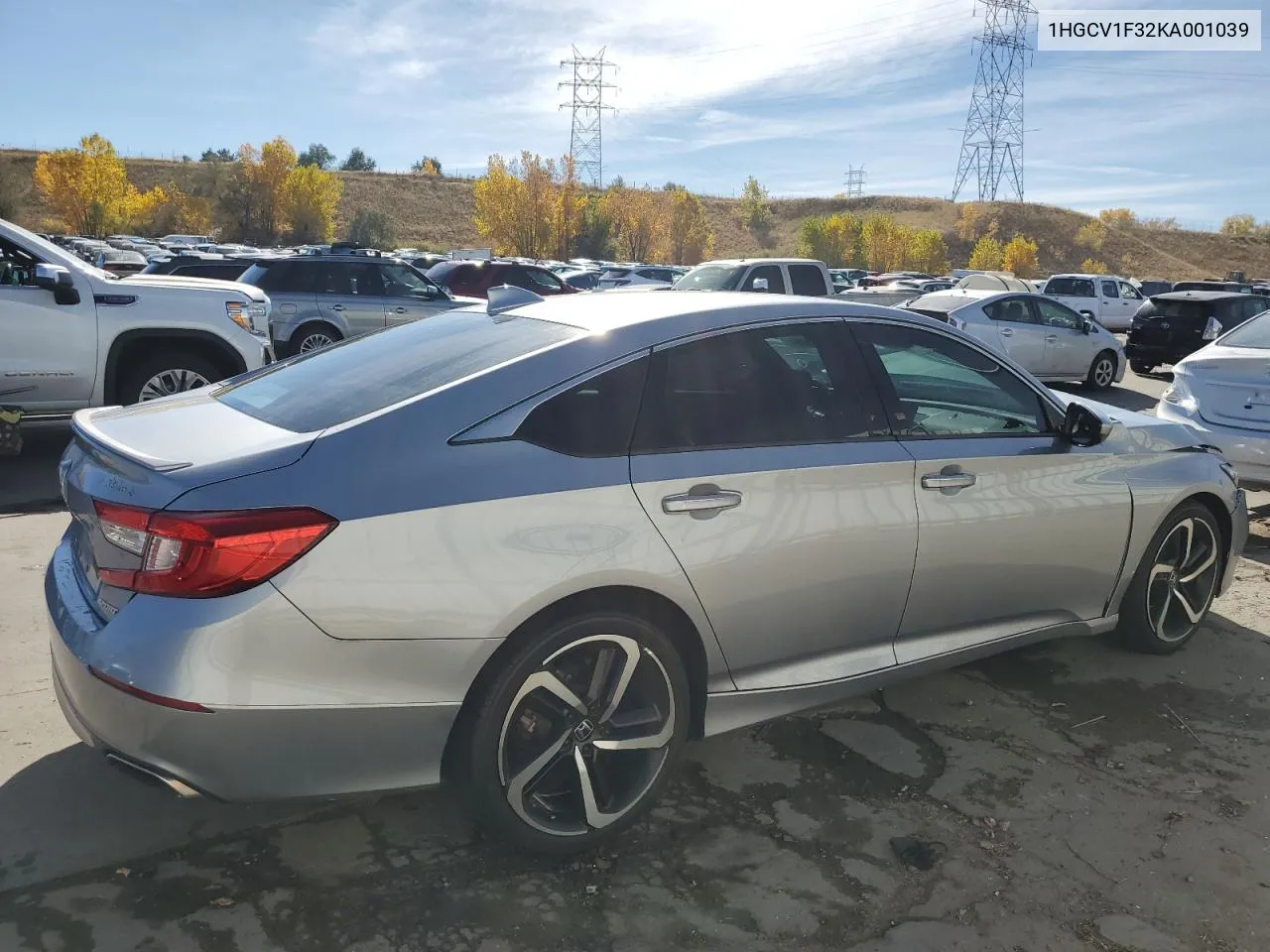 2019 Honda Accord Sport VIN: 1HGCV1F32KA001039 Lot: 77278084